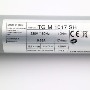 Moteur tubulaire filaire TTGO TG M SH 10/17  fin de course mécanique. Ø 45 mm. (Tête étoile) – Image 3