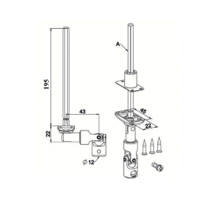 Sortie de caisson, bloc guide genouillère blanc D785NG – Image 3