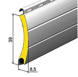 Pack de 4 lames 39 m Alu, gris anthracite 7016 - 2,5 mètres
