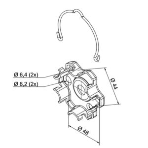 Support aluminium pour moteur Nice ERA M SH – Image 3