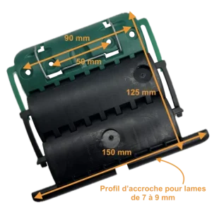 Attache rigide Clicksur - 2 maillons - Ep. de lame 8 mm - Tube ZF – Image 5