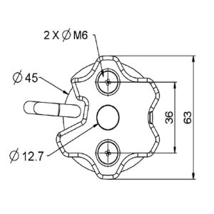 Moteur radio ECKERMANN Ø45 mm 10 Nm – Image 2